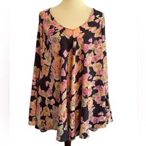 For Love and Lemons Floral Long Bell Sleeve Day Tripper Multicolor Dress Size M